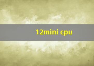 12mini cpu